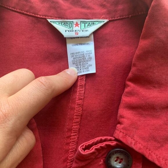 Red Cropped Hard Tail Jacket / Cardigan - Picture 4 of 4